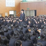 対面式生徒会長挨拶